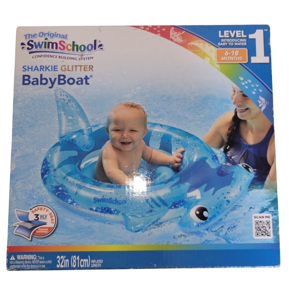 SwimSchool Sharkie‎ Glitter BabyBoat Level 1 Baby Float 6-18 Months